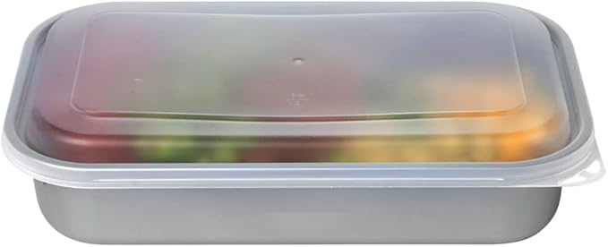 Restaurantware Futura 23.6 Ounce Meal Prep Containers With Lids 100 Microwavable To Go Containers - Inserts Sold Separately Disposable Silver Plastic Food Containers With Lids
