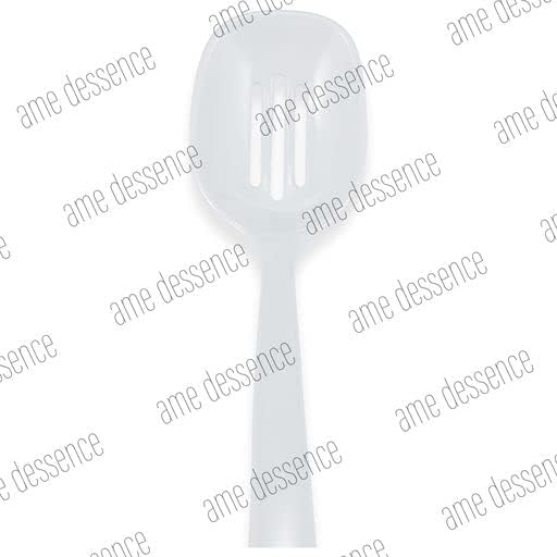 AME D'ESSENCE 12" Melamine Slotted Spoon White Durable and Versatile Kitchen Tool Perfect for Straining Stirring Serving Scratch-Resistant and Non-Stick Surface Ergonomic Handle for Comfortable Grip