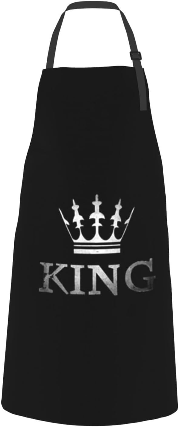 King Aprons Mens Aprons with Pockets and Adjustable Cool Apron for Gardening Cooking Kitchen