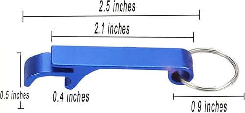 100 Pcs Bottle opener Keychain Bulk,Soda Beverage Beer Bottle Opener Keychain,Bottle Openers Aluminum Beer Bottle Opener Claw Beverage Keychain Ring for Kitchen,Wedding, Bar,Party(blue)