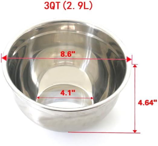 Stainless Steel Mixing Bowl Durable and Rustproof Easy Grip and Stability Design Bowl Versatile for Cooking Baking Prepping and Food Storage (20CM)