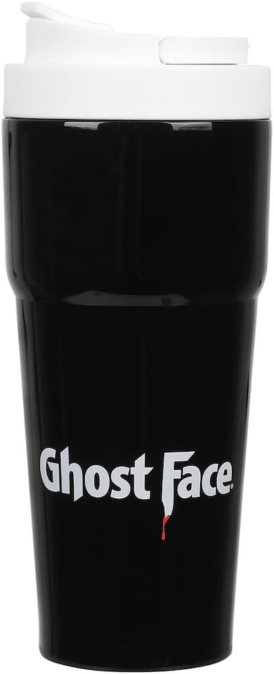 Bioworld Ghostface Mask 27 Oz. Black Stainless Steel Coffee Tumbler