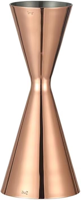 Double Cocktail Jigger Slim Style Measuring Jigger (Smooth CopperPlated)