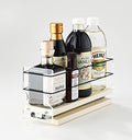 Vertical Spice - Sliding Spice Rack Organizer for Cabinets - Pull Out Shelves for Upper Kitchen Cabinets - Cabinet Organizer/Storage - 1 Tier - 3.45" x 5.0" x 10.6"(Cream, Partially Assembled)