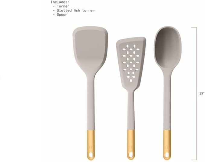 Durable, chic, and multifunctional, the Beautiful 3-Piece Silicone Tool Set is a go-to essential you'll reach for time and time again in your kitchen.