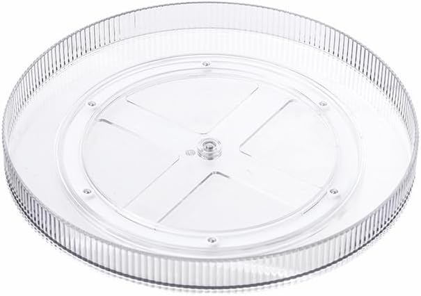 9 Inch Clear Acrylic Lazy Susan Turntable Organizer, Lazy Susan Spice Rack for Kitchen, Pantry Refrigerator,Vanity Bathroom,Spice Rack,Makeup Storage,Cabinet Countertop Organizing.
