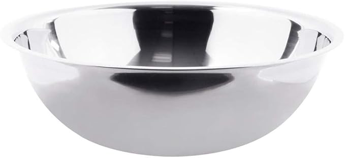 Betolla 20 Quart Stainless Steel Mixing Bowl – Medium Weight Flat Base Prep Bowl with Polished Mirror Finish for Baking, Cooking & Food Prep