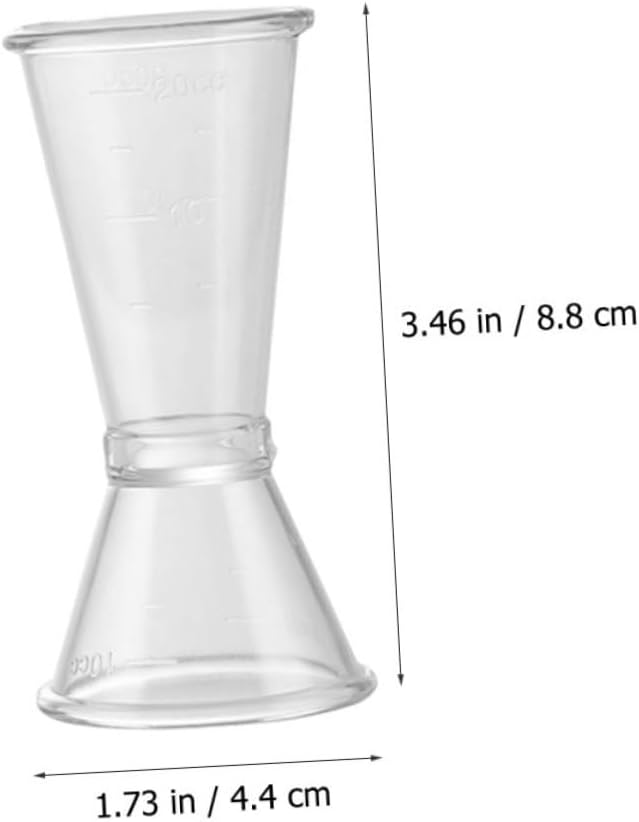 6pcs Bar Measuring Cup Double Jigger Plastic Cocktail Jigger Long Handle Bar Supplies