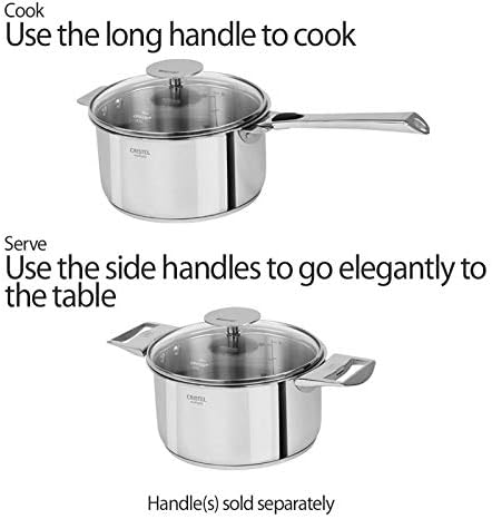 Cristel Casteline C16QMPKP Saucepan, 2 quart, Silver