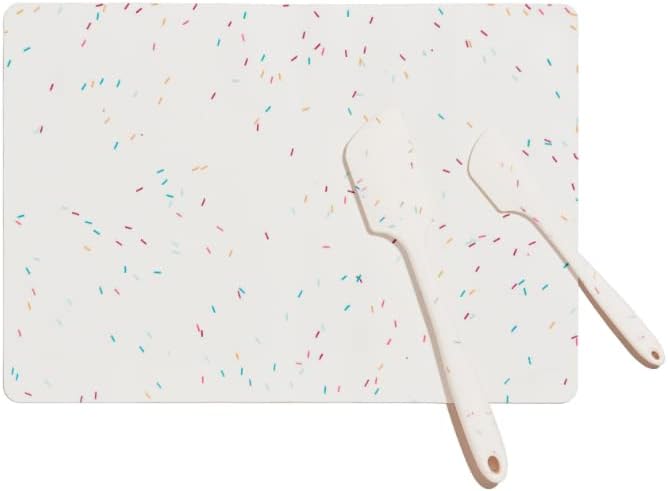 GIR: Get It Right Premium Silicone Baking Set - Non-Stick Heat Resistant Kitchen Baking Tools - Reusable Baking Mat, 11” and 8” Spatula – Sprinkles, (GIR3BK498SKL)