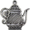 Rustic Silver Cast Iron Teapot Trivet 9" - Cast Iron Decorative - Teapot Decor