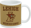 Lehigh University Mountain Hawks Logo Ceramic Coffee Mug, Novelty Gift Mugs for Coffee, Tea and Hot Drinks, 11oz, White