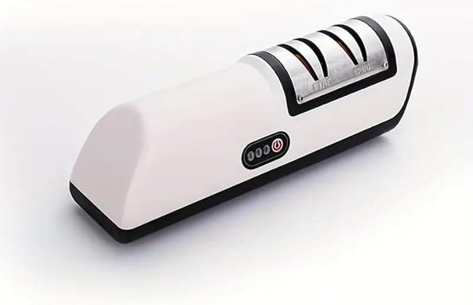 Electric Knife Sharpener with 20° Auto Angle Guide | 2-Stage Diamond Sharpening System | Rechargeable Professional Kitchen Knife Sharpener for Chef, Home & Stainless Steel Knives