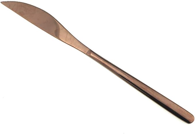 JASHII Mirror Polished Rose Gold 30-Piece SUS304 Stainless Steel Flatware Set,Silverware Set Dinner Knife Fork Spoon Dessert Fork Salad Spoon Service for 6