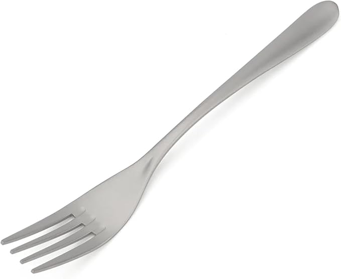 7.5 in Long-Handled Titanium Alloy Fork, Duty Flatware Utensil for Dinner, Salad, Dessert, Dishwasher Safe & Rustproof, Matte Finish, Ideal for Home, Kitchen, Camping, Travel, Restaurant Use