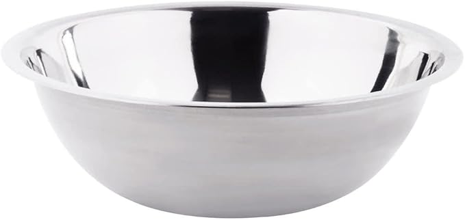 Betolla 5 Quart Stainless Steel Mixing Bowl – Medium Weight Flat Base Prep Bowl with Polished Mirror Finish for Baking, Cooking & Food Prep