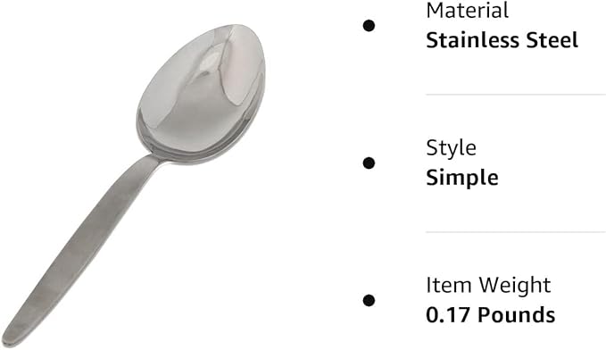 Chef Kunz Spoon Set | Pack of 2 | 18/10 Stainless Steel Serving Spoons | 9 Inch Basting Quenelle Chef Cooking Utensils Dinner Plating Spoon