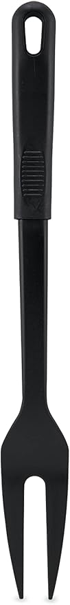 AME D'ESSENCE 2-Prong Pot Fork 12 3/4 inch Black Nylon 410ºF Heat Resistant Meat Cooking Fork with Ergonomic Handle Perfect for Carving and Serving Meat Kitchen Gadgets for Serving