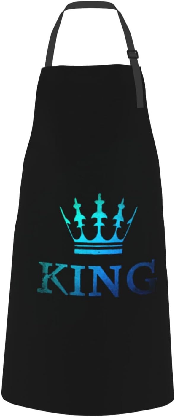 King Aprons Mens Aprons with Pockets and Adjustable Cool Apron for Gardening Cooking Kitchen
