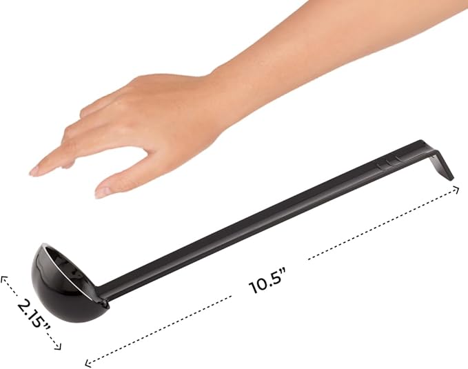 1 oz Black Plastic Sauce Ladle