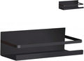 Fridge Spice Rack Organizer Single Tier Magnetic Refrigerator Spice Storage Magnet Shelf, Black,1PC