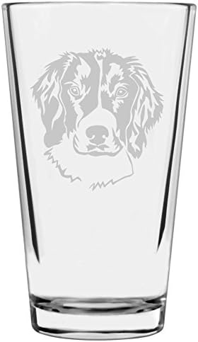 English Springer Spaniel Custom Personalized Dog Themed Etched All Purpose 16oz Pint Glass