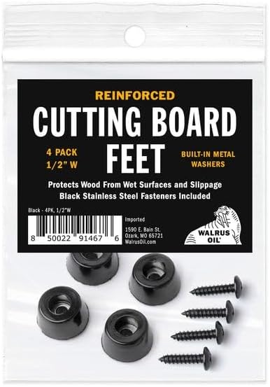 WALRUS OIL - Cutting Board Conditioner, Wood Wax, Cutting Board Feet, and Rag Set. for Cutting Boards, Butcher Blocks, Wooden Spoons, and Bowls. 100% Food-Contact Safe.