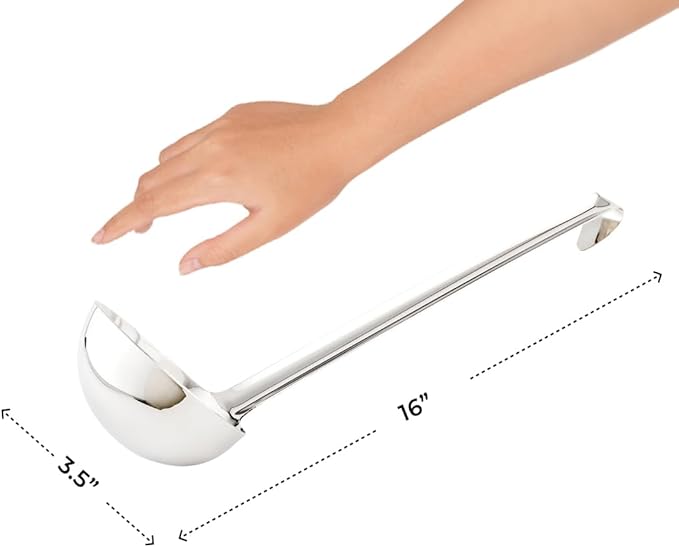 Restaurantware Met Lux 8 Ounce Portion Ladle 1 Multipurpose Portion Serving Spoon - Does Not Corrode Dishwashable Stainless Steel Portion Control Serving Utensil Premium