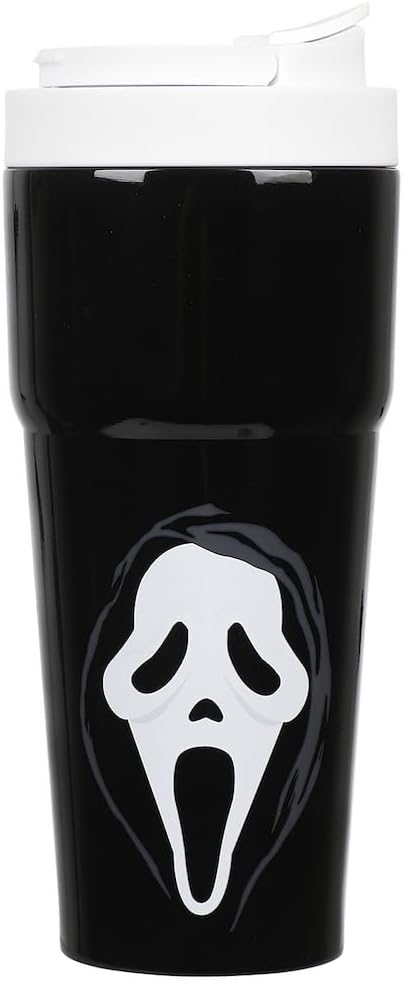 Bioworld Ghostface Mask 27 Oz. Black Stainless Steel Coffee Tumbler