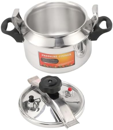 Pressure Cooker, 3/4 / 5 Liters Aluminum Explosion Proof Pressure Canner for Home and Commercial Use, with Easy Opening & Closing Lid for Gas, Electric, or Flat Top Stoves (5L)