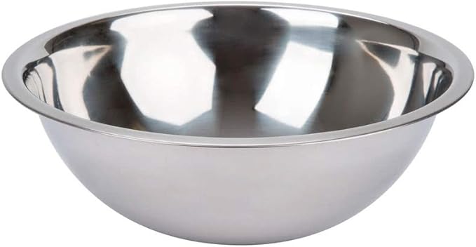 Betolla 4 Quart Stainless Steel Mixing Bowl – Medium Weight Flat Base Prep Bowl with Polished Mirror Finish for Baking, Cooking & Food Prep