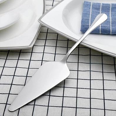 Silver Stainless Steel Cake Shovel, Stainless Steel Serrated Edge Cake Shovel, Cake Divider Knives, Pie Pizza Server Cake Cutter, Kitchen Baking Tools