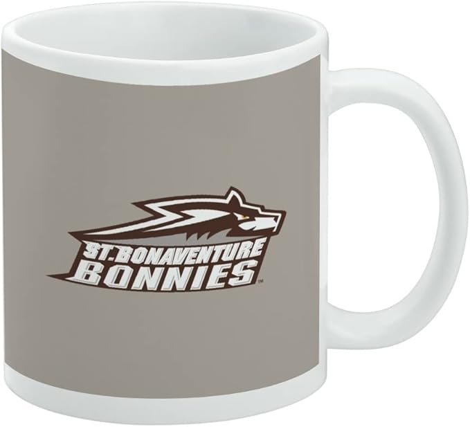 St. Bonaventure University Bonnies Logo Ceramic Coffee Mug, Novelty Gift Mugs for Coffee, Tea and Hot Drinks, 11oz, White