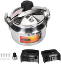 Premium 4.2 Qt Aluminum Alloy Pressure Cooker, Explosion-Proof Design, Double Bottom, Non-Stick Interior for Home Cooking, with Safety Valve and Accessories