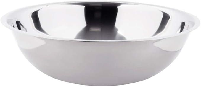 Betolla 16 Quart Stainless Steel Mixing Bowl – Medium Weight Flat Base Prep Bowl with Polished Mirror Finish for Baking, Cooking & Food Prep