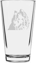 Shiba Inu Customizable Dog Themed Etched All Purpose 16oz Pint Glass