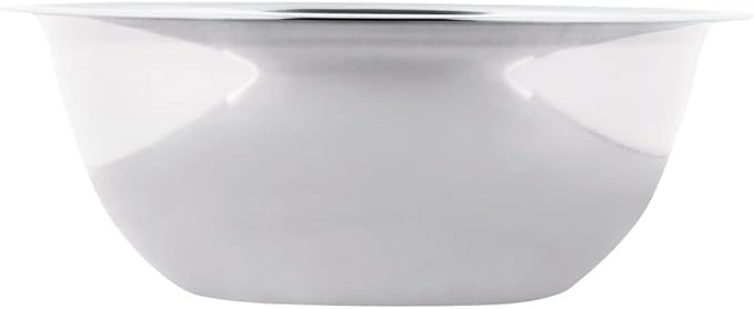 Betolla 3 Quart Stainless Steel Mixing Bowl – Medium Weight Flat Base Prep Bowl with Polished Mirror Finish for Baking, Cooking & Food Prep