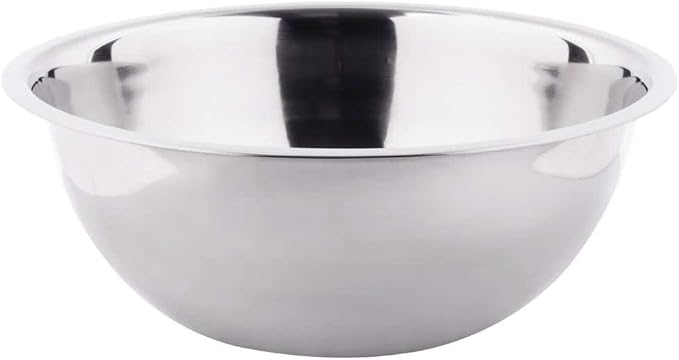 Betolla 8 Quart Stainless Steel Mixing Bowl – Medium Weight Flat Base Prep Bowl with Polished Mirror Finish for Baking, Cooking & Food Prep