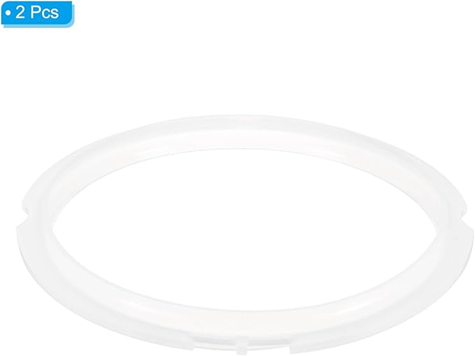 uxcell 2 Pcs Silicone Sealing Ring for Pressure Pot 3QT, Pressure Pot Inner Gasket Seal Rings Pressure Cooker Replacement Parts, White