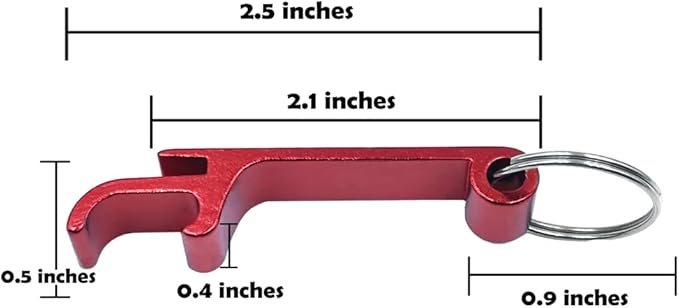 50 Pcs Bottle opener Keychain Bulk,Soda Beverage Beer Bottle Opener Keychain,Bottle Openers Aluminum Beer Bottle Opener Claw Beverage Keychain Ring for Kitchen,Wedding, Bar,Party(Red)
