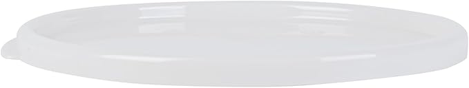Restaurantware-LIDS ONLY: Met Lux Food Container Lids, 10 Round Covers For Storage Containers - Containers Sold Separately, With Pull-Corner Tab, White Plastic Lid, Dishwashable, Freezable