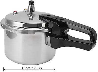 Mumusuki Pressure Cooker, 18cm Bottom 3 Liter Stovetop Aluminium Alloy Cookware Soup Meats Pot Mini Canning Cooker Pot Stove Top Fast Cooking