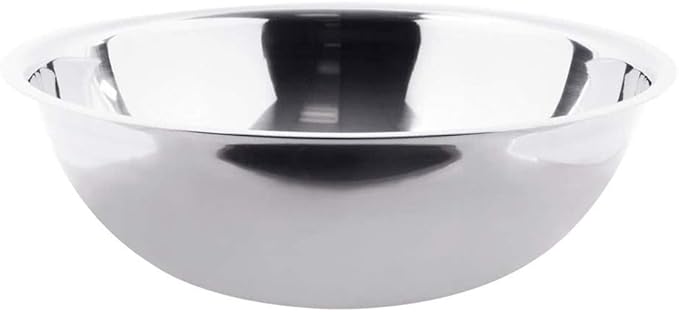 Betolla 20 Quart Stainless Steel Mixing Bowl – Medium Weight Flat Base Prep Bowl with Polished Mirror Finish for Baking, Cooking & Food Prep