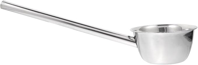 Yardwe Long Handle Stainless Steel Water Ladle - 18.3 Inch Lengthened Scoop for Watering Flowers, Vegetables, and Kitchen Use, Large Capacity, and Comfortable Grip