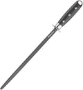12 Inch Black Honing Rod, Sharpening Steel for Kitchen Knives – 12" Honing Steel – Craftsman Selection Series Handle Design Knife Sharpener