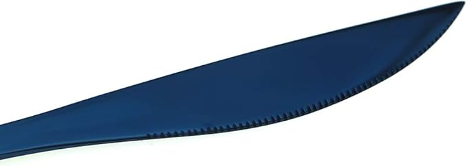 JASHII Mirror Polished Blue 30-Piece SUS304 Stainless Steel Flatware Set,Silverware Set Dinner Knife Fork Spoon Dessert Fork Salad Spoon Service for 6
