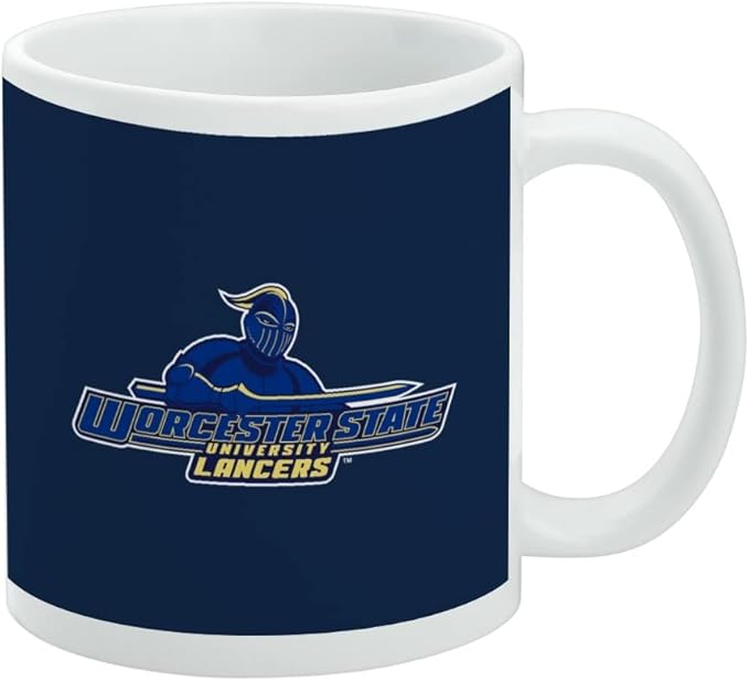 Worcester State University Lancers Logo Ceramic Coffee Mug, Novelty Gift Mugs for Coffee, Tea and Hot Drinks, 11oz, White
