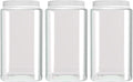 Silicook Clear Plastic Jar, Set of 3-30oz, Square Shaped, Transparent, Food Storage Container, Kitchen & Household Organization for Dry goods, Spices, Vegetables, Ingredients and More