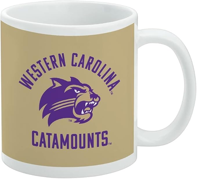 Western Carolina Catamounts Ceramic Coffee Mug, Novelty Gift Mugs for Coffee, Tea and Hot Drinks, 11oz, White