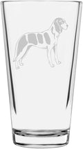 Grand Bleu de Gascogne Custom Personalized Dog Themed Etched All Purpose 16oz Pint Glass